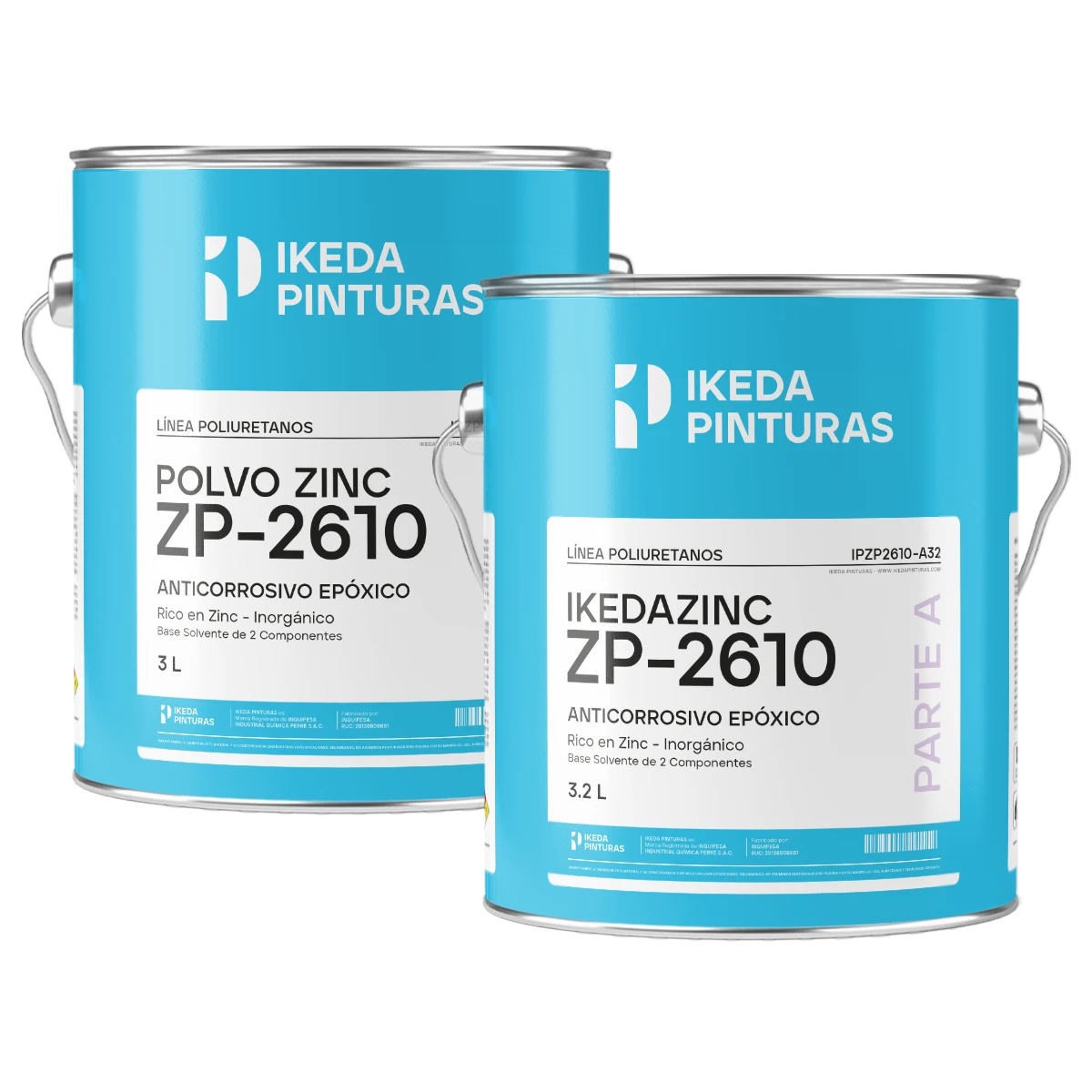 Anticorrosivo Epóxico con Zinc - Ikedazinc ZP-2610 - Kit 2gal