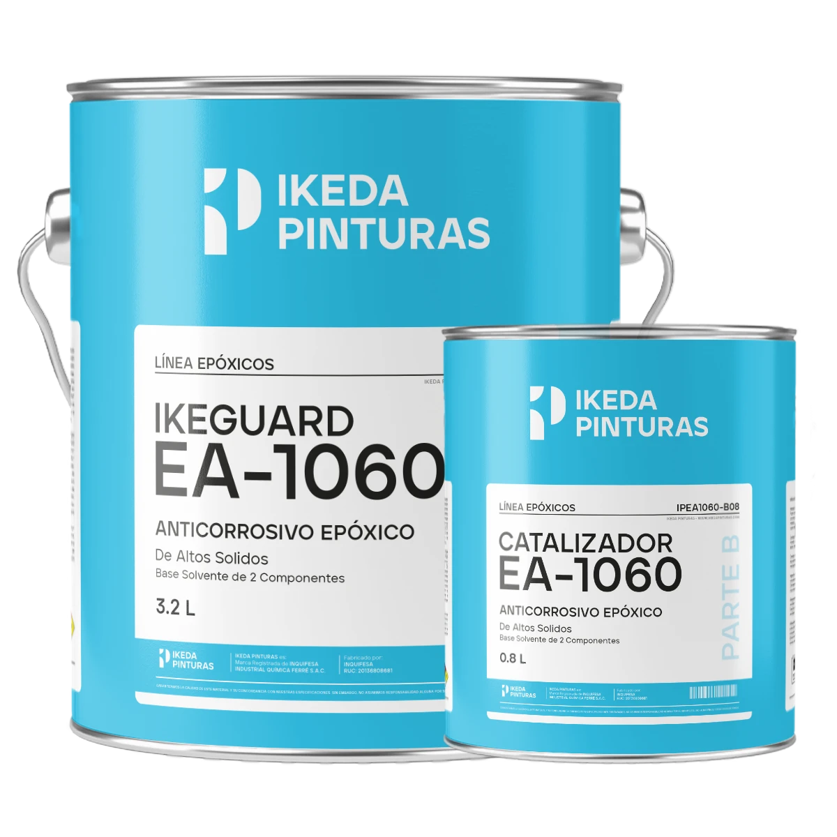 Anticorrosivo Epóxico de Altos Sólidos - Ikeguard EA-1060 - Kit 4L