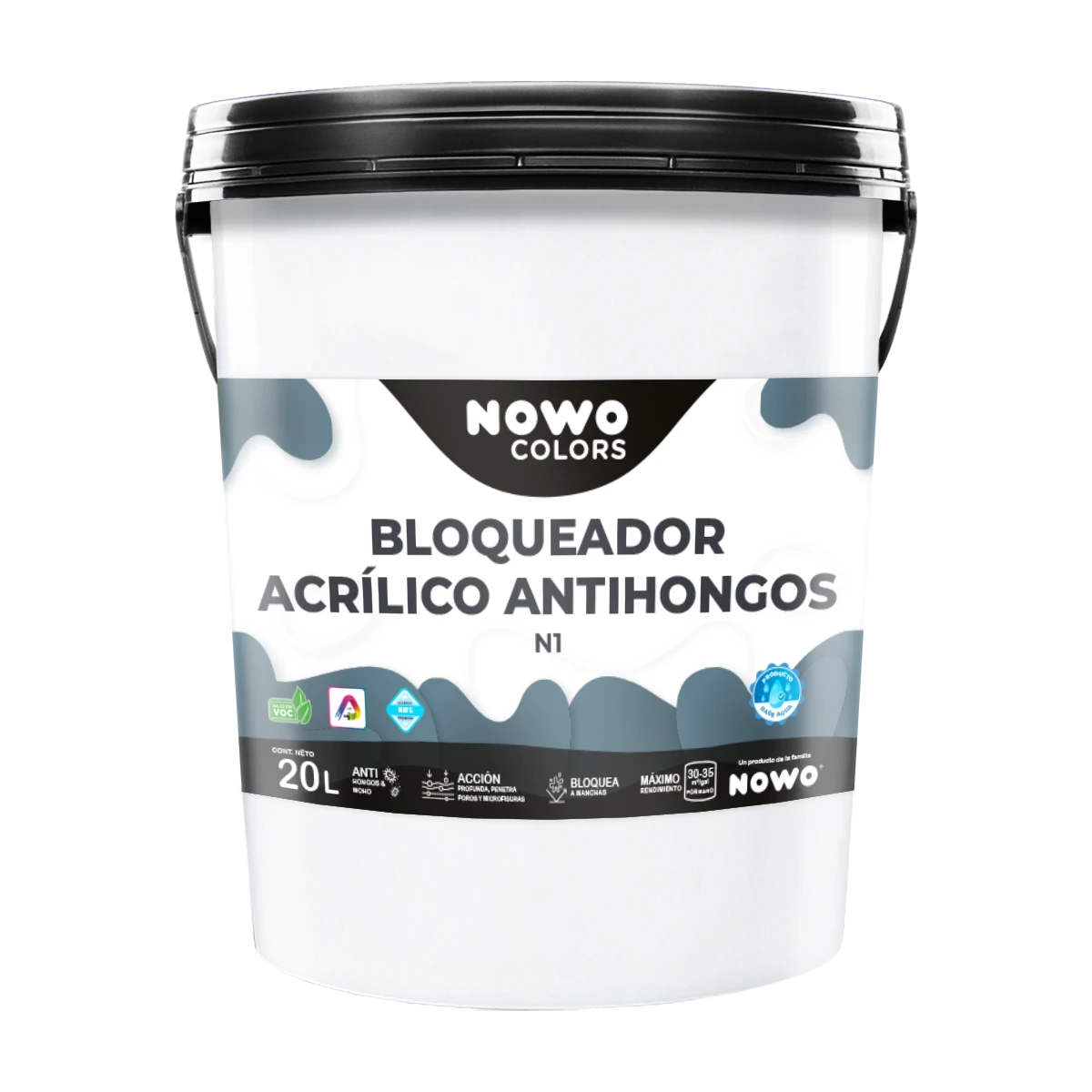 Bloqueador Acrílico Antihongos N1 Base Agua - Nowo Colors - 20L