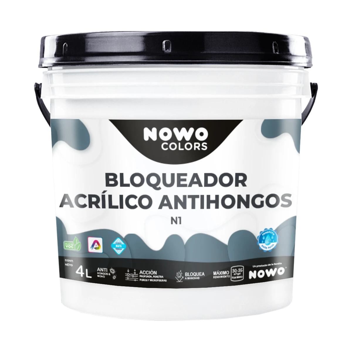 Bloqueador Acrílico Antihongos N1 Base Agua - Nowo Colors - 4L