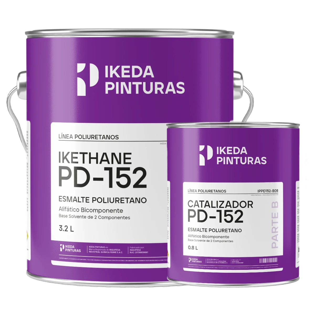 Esmalte Poliuretano Alifático Bicomponente - Ikethane PD-152 - Kit 4L