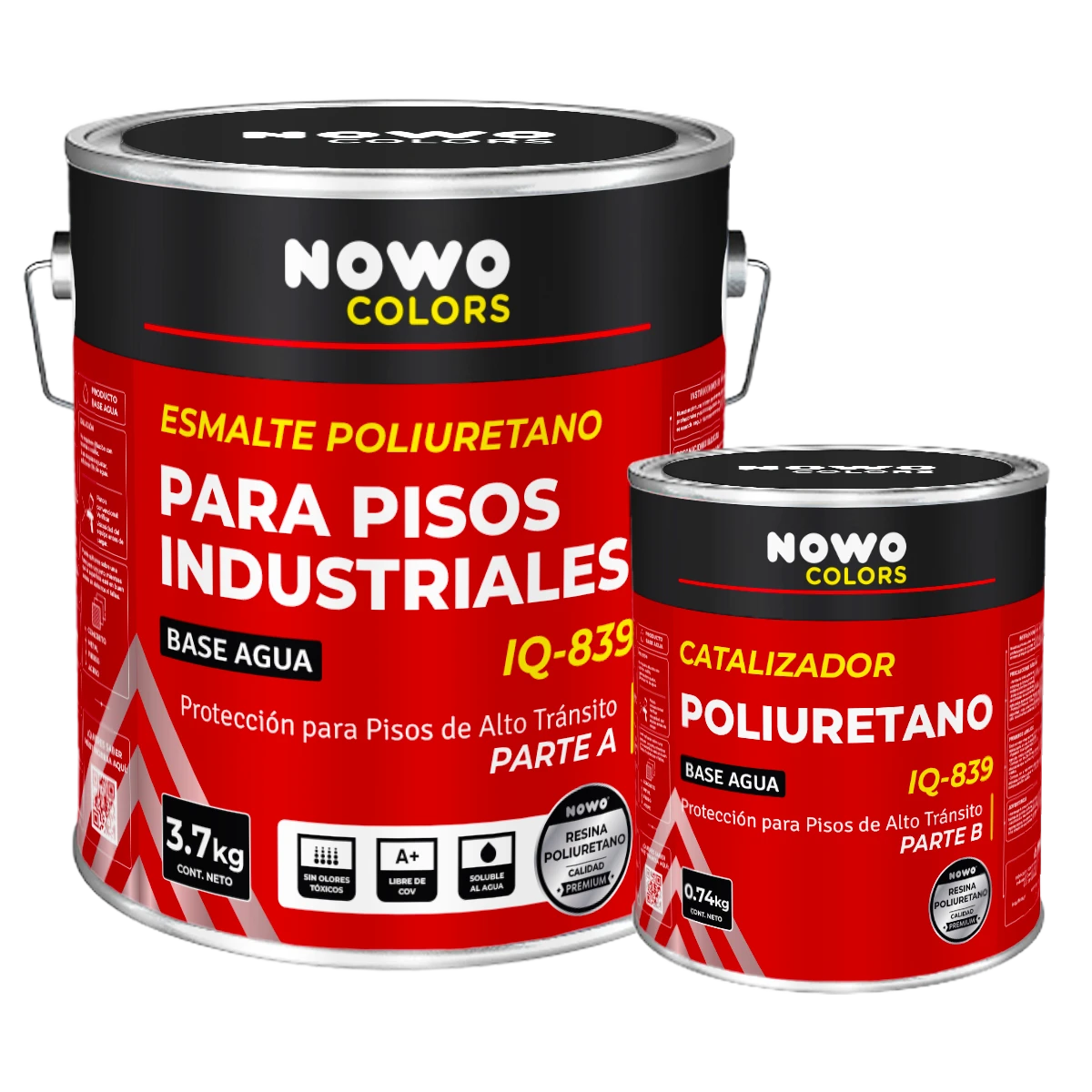 Esmalte Poliuretano para Pisos Industriales IQ-839 - Nowo Colors - Kit x 4L