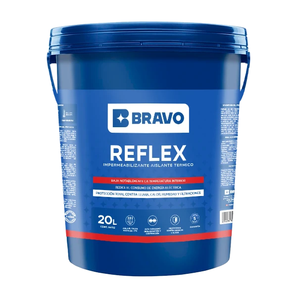 Impermeabilizante Aislante Térmico para Techos - Reflex - Blanco - 20L