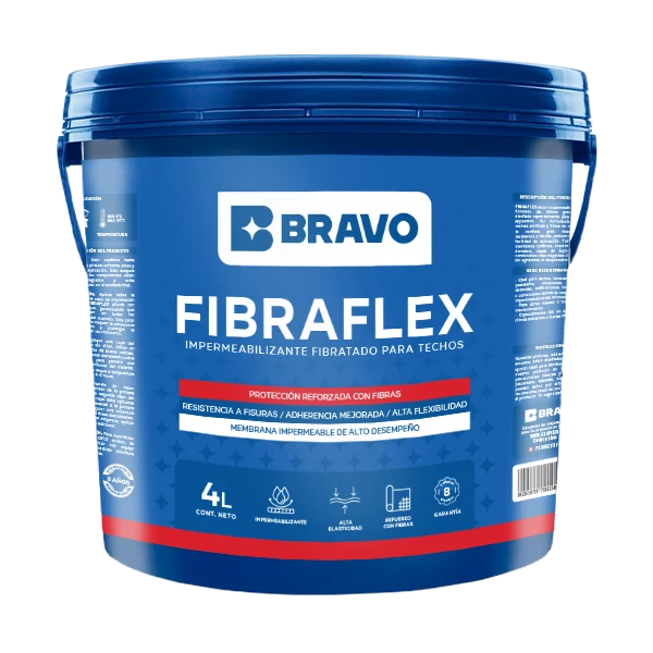 Impermeabilizante Fibratado para Techos - Fibraflex - Gris - 4L