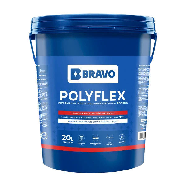 Impermeabilizante Poliuretano para Techos - Polyflex - Blanco - 20L