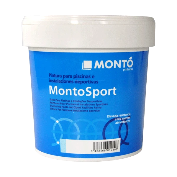 Montosport Piscinas Al Agua Blanco - Pintura Acrilica para Piscinas Base Agua - Azul Claro - 4LT