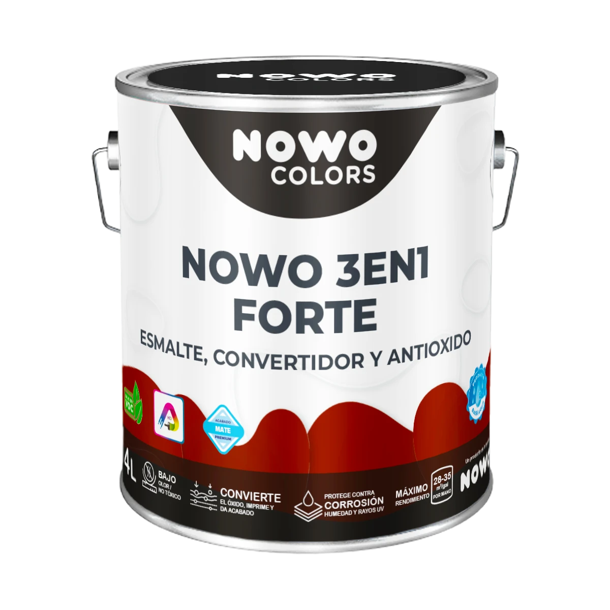 Nowo 3EN1 Forte - Pasivador, Convertido y Acabado - Nowo Colors - 4L