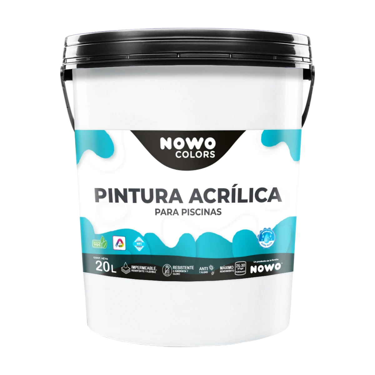 Pintura Acrílica para Piscinas Base Agua - Nowo Colors - 20L