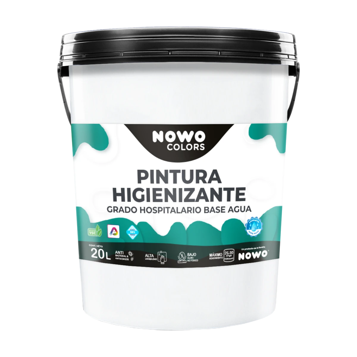 Pintura Higienizante Grado Hospitalario Base Agua - Nowo Colors - 20L