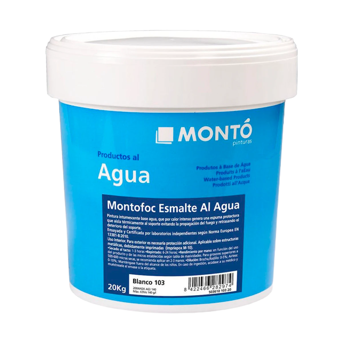 Pintura Intumescente - Montofoc Acqua Blanco - Balde x 20kg