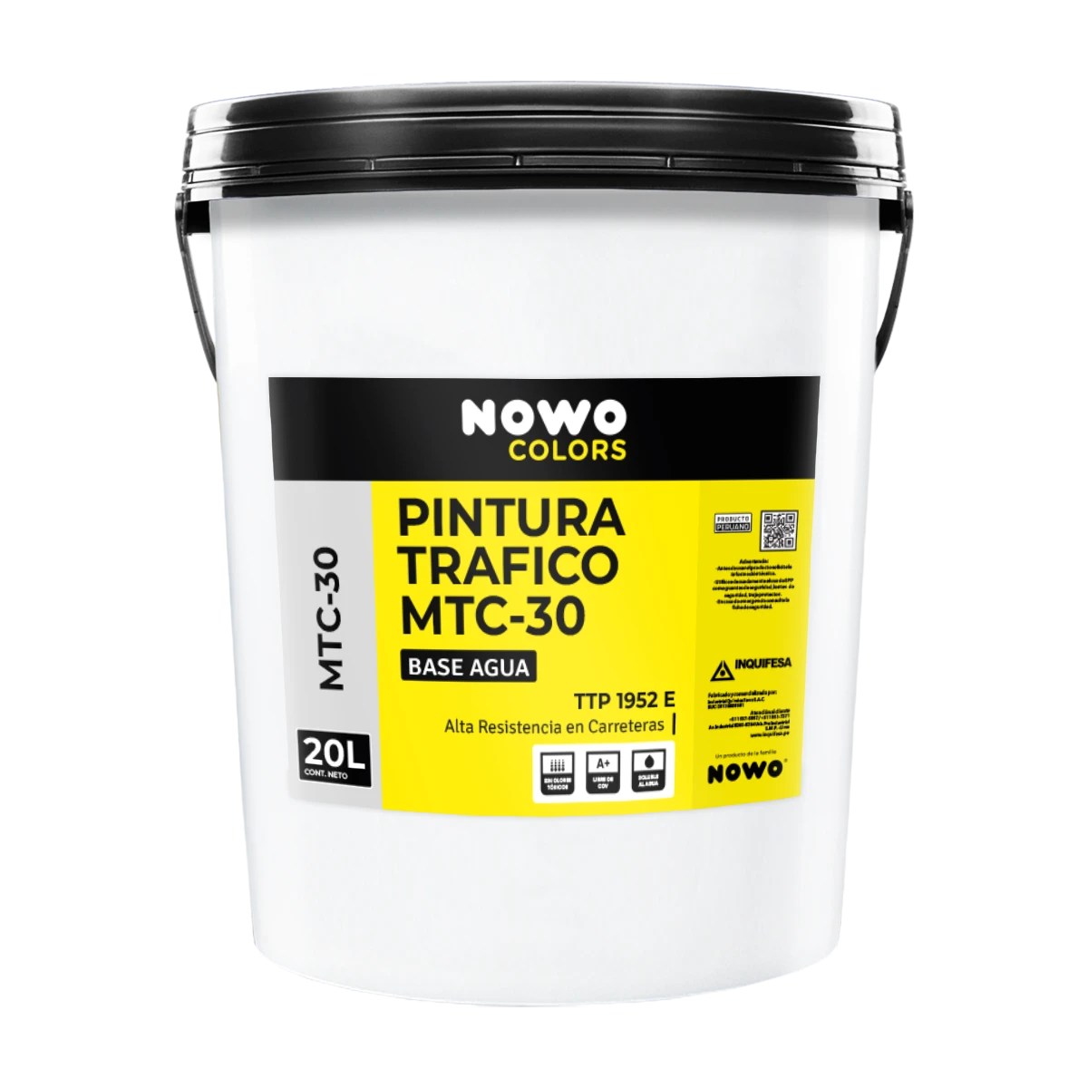 Pintura Tráfico MTC-30 Base Agua TTP 1952 E Para Carreteras y Pistas - Nowo Colors - 20L