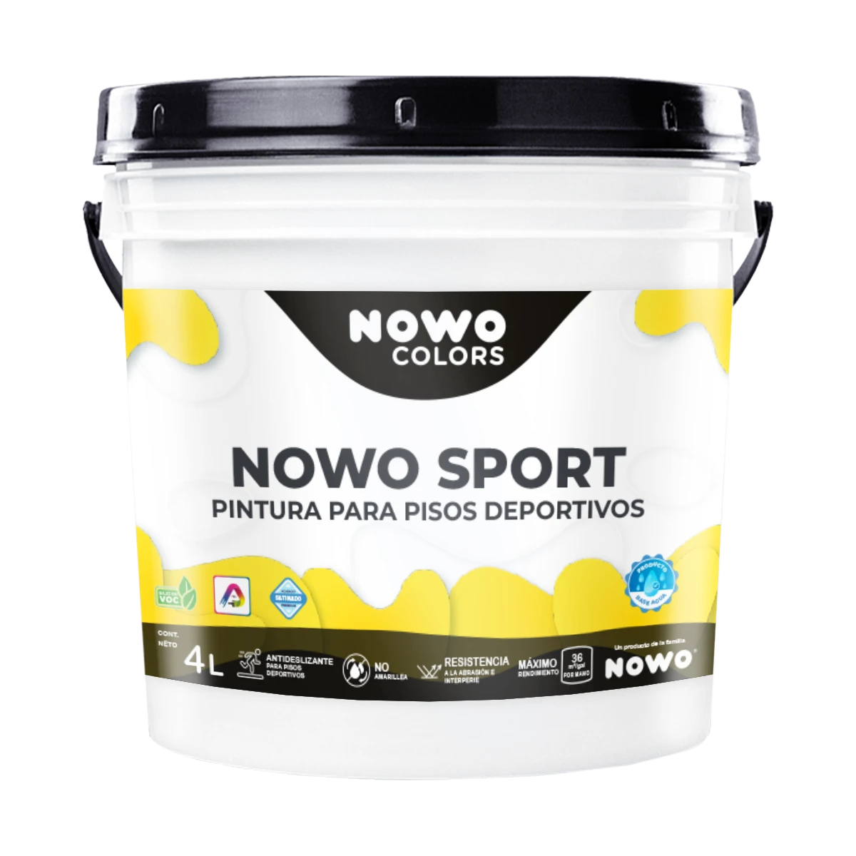 Pintura para Pisos Deportivos Base Agua Nowo Sport - 4L