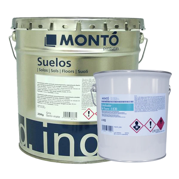 Suelos M-Thane 80-B - Pintura Poliuretano para Suelos de Estacionamientos - Blanco - Kit x 16KG